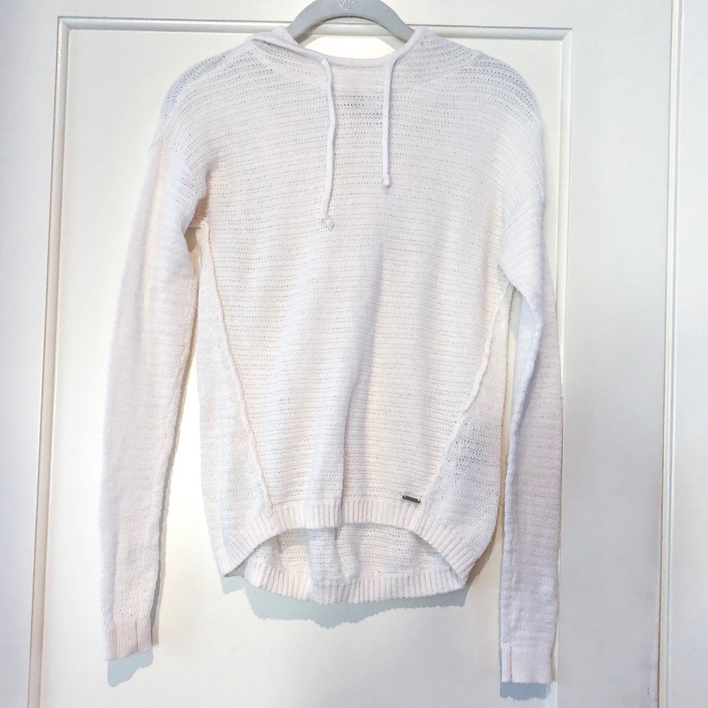 ABERCROMBIE & FITCH SWEATER cream knit hooded